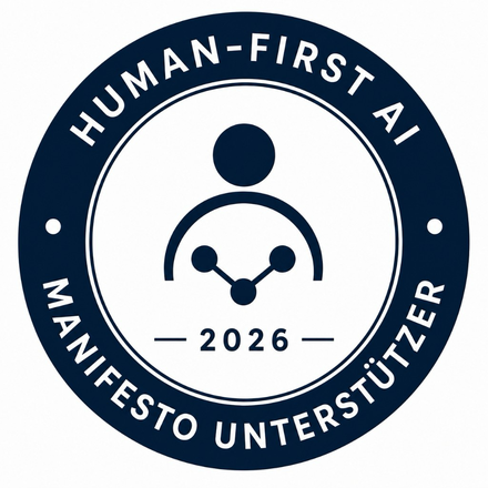 Siegel: Human-First AI Manifesto Unterstützer 2026