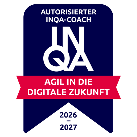 Siegel: Autorisierter INQA-Coach 2026 bis 2027, Agil in die digitale Zukunft
